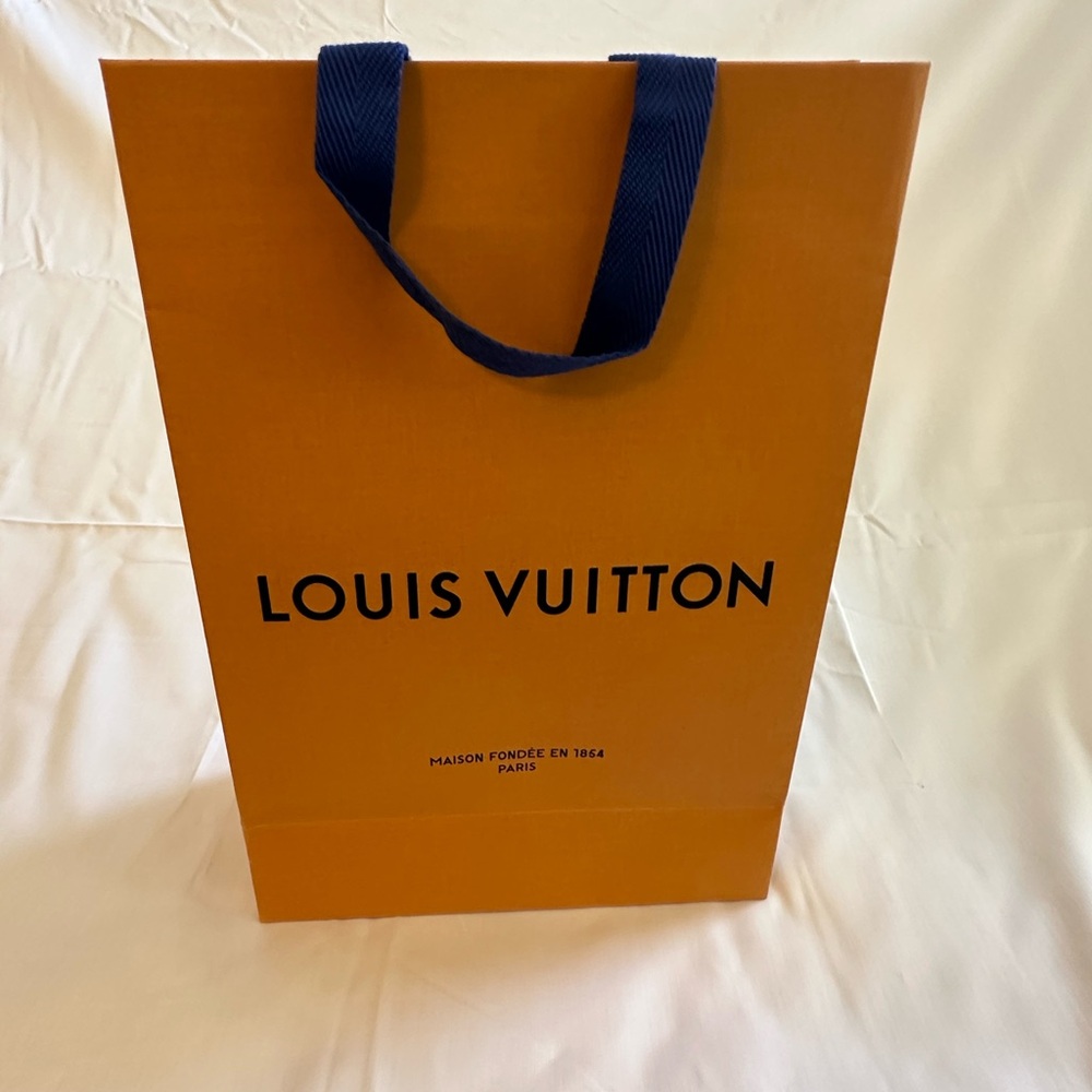 Authentic Louis Vuitton Orange Luxury Tote Shopping or Gift Bag